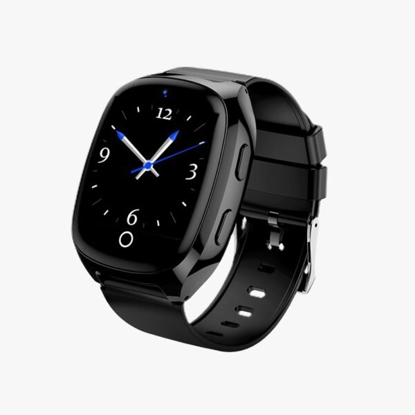 black smart watch with body temperature