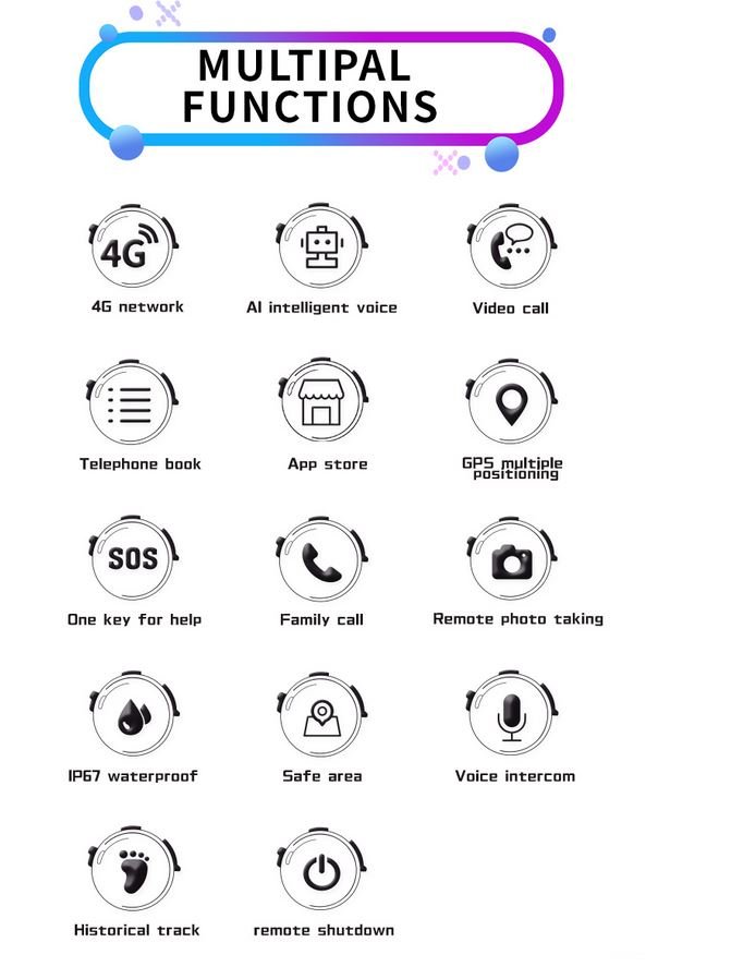 Key Features Kids Smart watch KT14