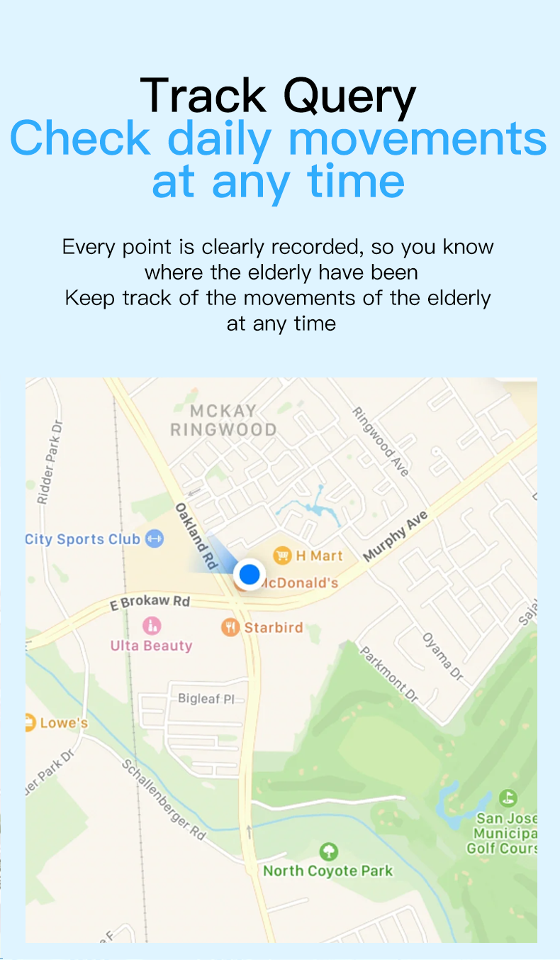 AWG-FA83S elderly smart watch wrist tracking