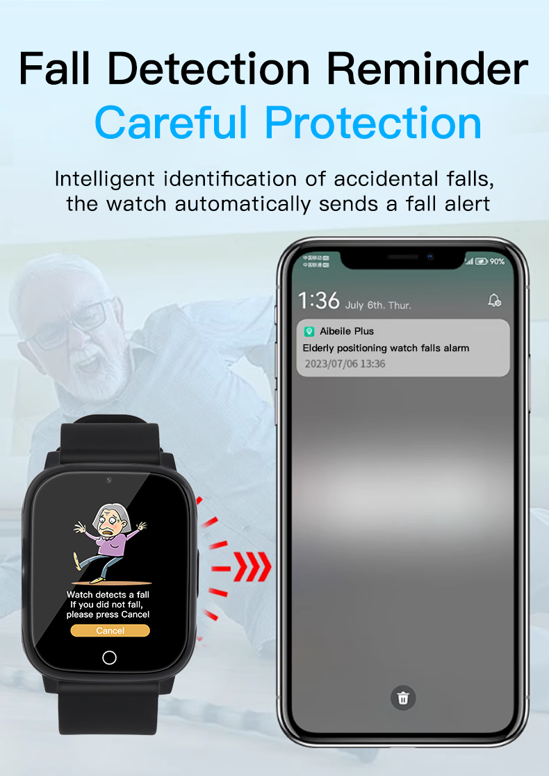 GPS Smartwatch with Fall Detection Reminder