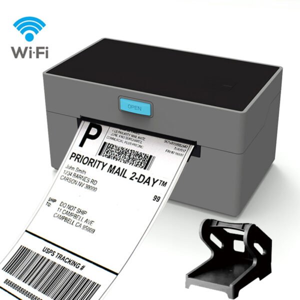 usb wifi label printer black one