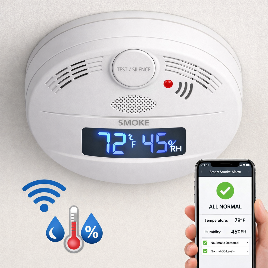 humidity sensor with display showing